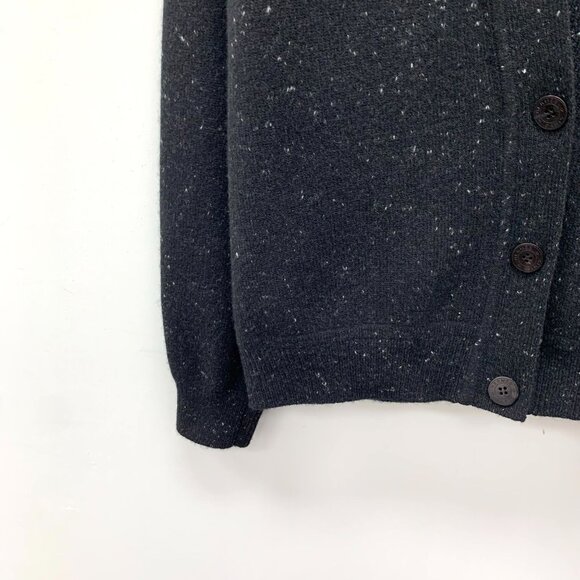 Hermès Black Wool V-Neck Long-Sleeve Cardigan With Star Print Lining Size 38 Mad - Picture 6 of 8